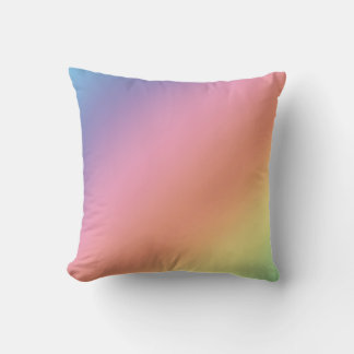 Pastel Rainbow Throw Pillow