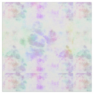 Pastel Rainbow Tie-Dye Watercolor Painting Fabric