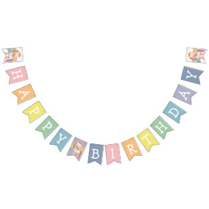 Pastel Rainbow Unicorn Birthday Party Bunting