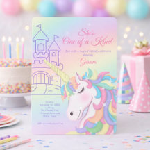 Pastel Rainbow Unicorn Magical Birthday