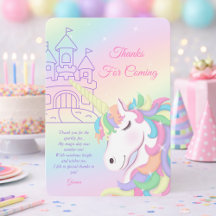 Pastel Rainbow Unicorn Magical Birthday