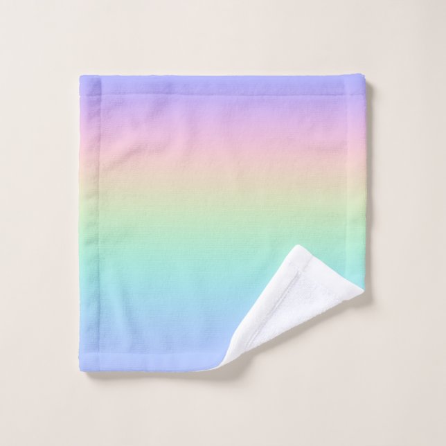 Pastel rainbow wash cloth (Wash Cloth)
