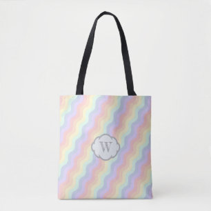 Pastel Rainbow Waves All-Over-Print Bag