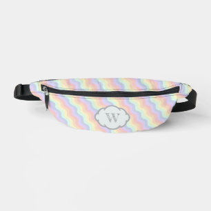 Pastel Rainbow Waves Bum Bags