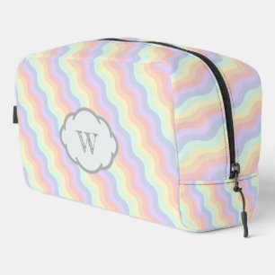 Pastel Rainbow Waves Dopp Kit