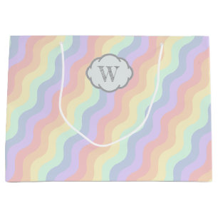Pastel Rainbow Waves Gift Bag