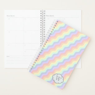 Pastel Rainbow Waves Planner