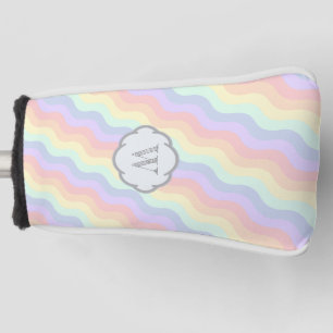Pastel Rainbow Waves Putter Cover