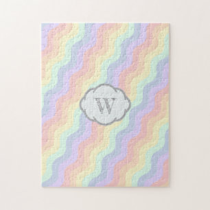 Pastel Rainbow Waves Puzzle