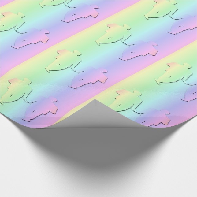 Pastel Rainbow Wedding Giftwrap for Gay Men Wrapping Paper (Corner)