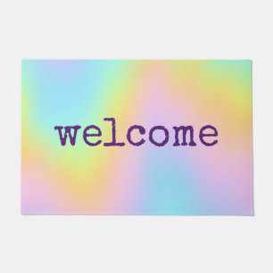 Pastel Rainbow Welcome Mat
