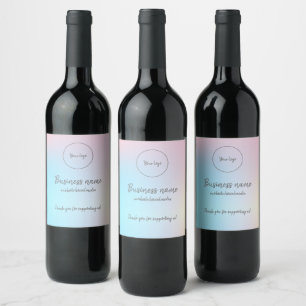 Pastel Rainbow Wine Label