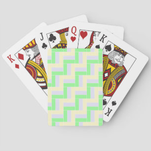 Pastel Rectangles Pattern White Dashed Lines Playing Cards