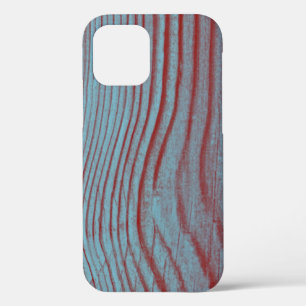 Pastel Red and Green Wood Grain iPhone 12 Pro Case