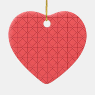Pastel red, cool, trendy, decorative illustration ceramic ornament