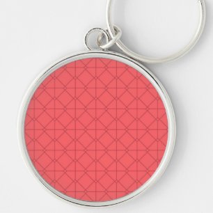 Pastel red, cool, trendy, decorative illustration key ring