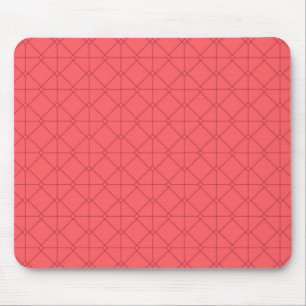 Pastel red, cool, trendy, decorative illustration mouse pad