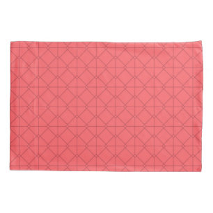 Pastel red, cool, trendy, decorative illustration pillowcase