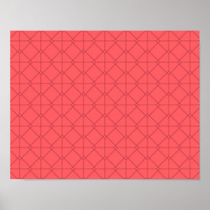 Pastel red, cool, trendy, decorative illustration poster