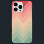 Pastel Red Pink Turquoise Ombre Chevron Pattern iPhone 16 Pro Max Case<br><div class="desc">A cool,  girly,  and modern bright ombre chevron pattern style featuring gradient of red,  pink,  turquoise,  and grey zigzag chevron pattern. Perfect gift for the fashionista,  and the girly girl who love trendy patterns and fashion colour palette</div>