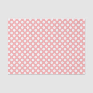 Pastel Red Polka Dot Pattern Love Ball Print Tissue Paper
