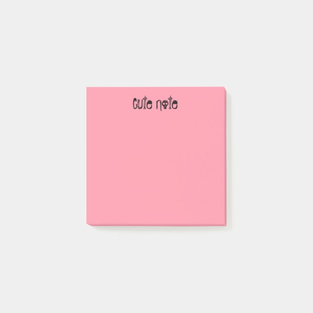 Pastel Red Post-it Notes (Front)