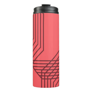 Pastel Red, simple, modern, geometric design Thermal Tumbler