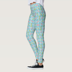Pastel Retro Chess Board Leggings