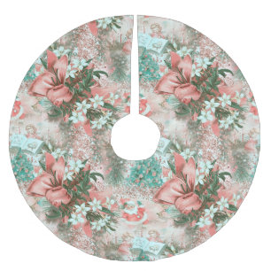 Pastel Retro Christmas Vignette   Brushed Polyester Tree Skirt