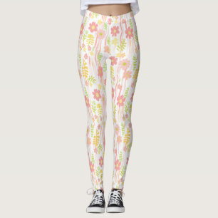 Pastel Retro Floral (3) Leggings