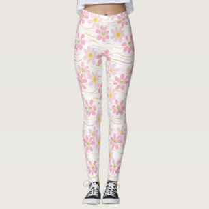 Pastel Retro Floral (4) Leggings
