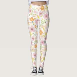 Pastel Retro Floral (7) Leggings