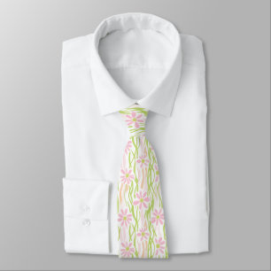 Pastel Retro Floral (8) Tie