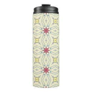 Pastel Retro Geometric Pattern Thermal Tumbler