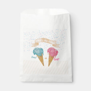 Pastel Retro Ice Cream Gender Reveal Party   Favour Bag