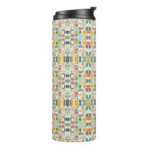 Pastel Retro Pattern   Geometric Pods Thermal Tumbler