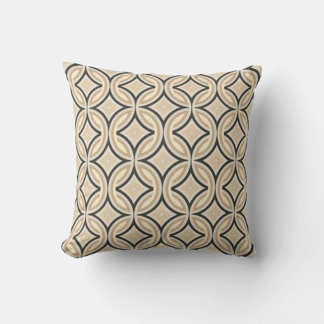 Pastel Retro Pattern Reversible Cushion (Front)