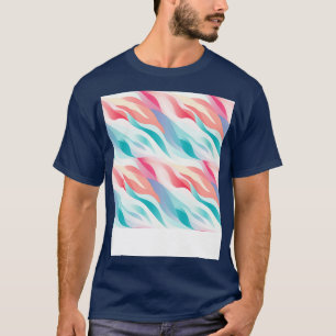 Pastel Ripples Modern Abstract Waves Unleashed 12 T-Shirt