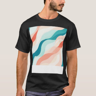 Pastel Ripples Modern Abstract Waves Unleashed 42 T-Shirt