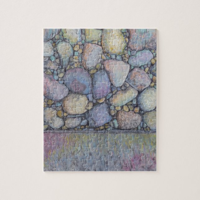 Pastel River Rock and Pebbles Jigsaw Puzzle (Vertical)