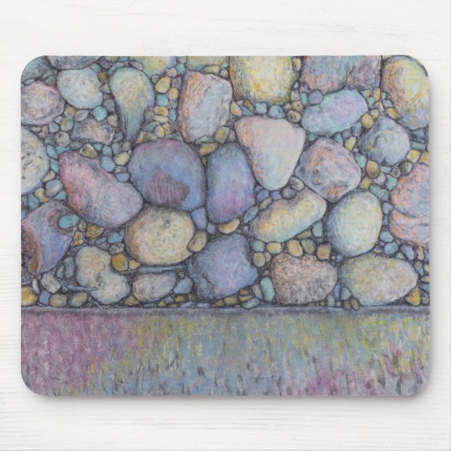 Pastel River Rock and Pebbles Mouse Pad (Front)