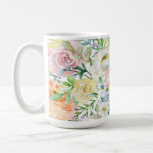 Pastel romantic garden coffee mug