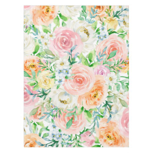 Pastel romantic garden tablecloth