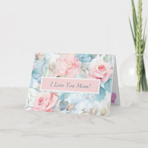 Pastel Rose Embrace Personalised Mother's Day Card