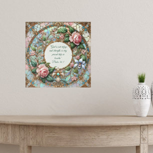 Pastel Rose Garden Customisable Bible Verses Poster