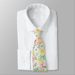 Pastel Rose Garden Tie