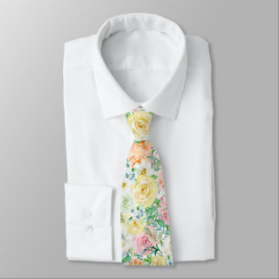 Pastel Rose Garden Tie