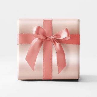 Pastel Rose Gold Foil Ombre Wrapping Paper