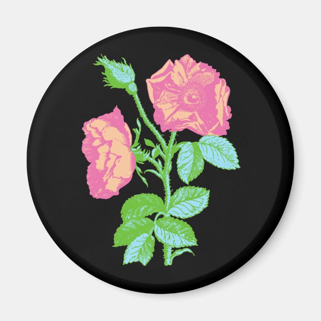 Pastel Rose Magnet (Front)