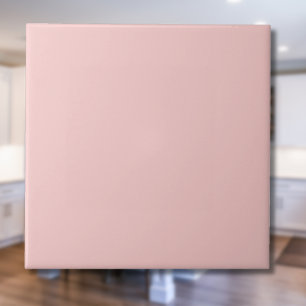 Pastel Rose Quartz Solid Colour Classic Elegan Ceramic Tile